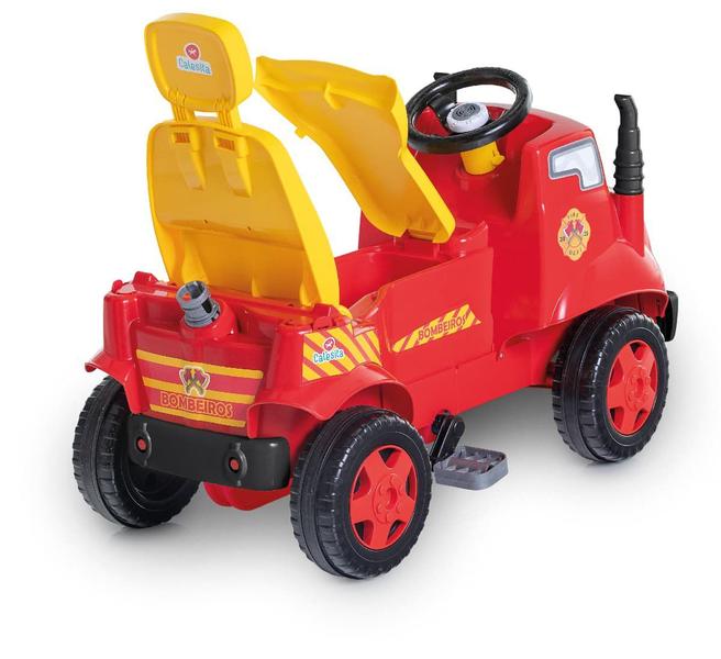 Imagem de Carrinho Infantil 2 em 1 Passeio ou Pedal MK Bombeiro - Calesita