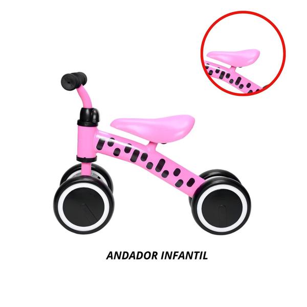 Imagem de Carrinho Infantil Andador Bebê Treina Equilíbrio Rosa