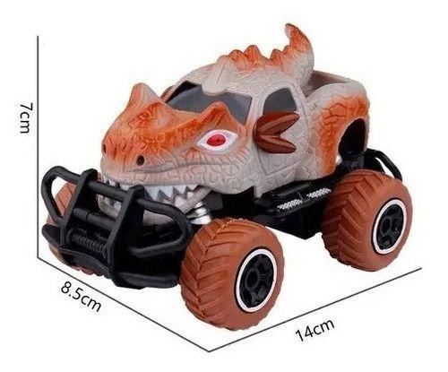 Imagem de Carrinho Infantil De Controle Remoto Dinossauro Monster 4x4 Laranja