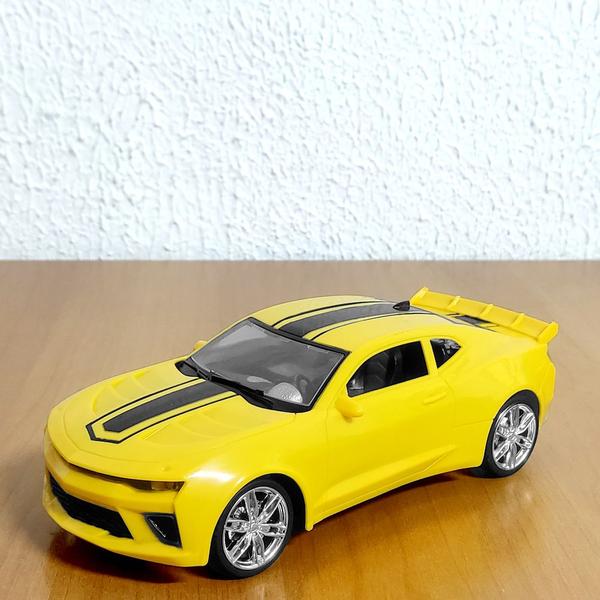 Imagem de Carrinho Infantil de Controle Remoto sem Fio Camaro Amarelo Carro 1:16 Toy King