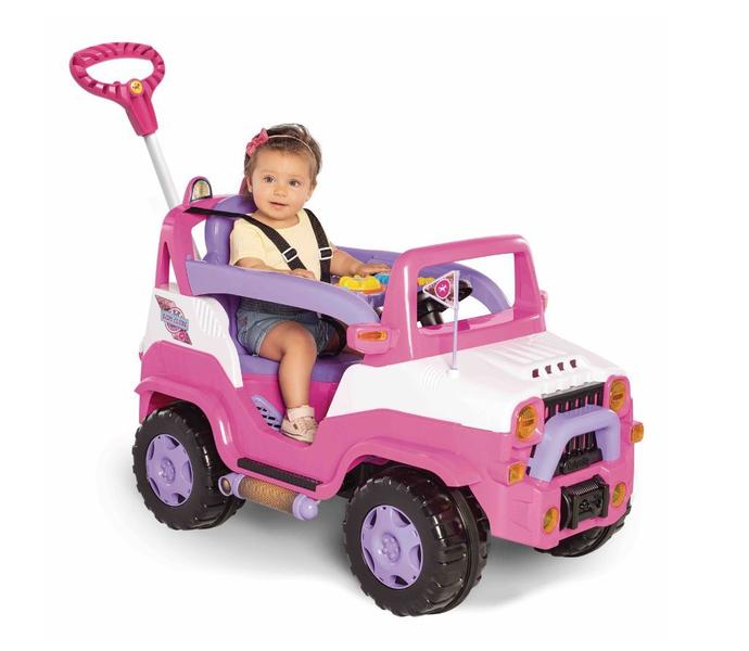 Imagem de Carrinho Infantil De Passeio Empurrador Com Pedal Diipi Calesita Rosa