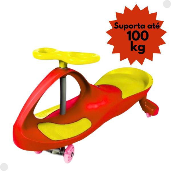 Imagem de Carrinho Infantil Vira Car Vermelho Com Luz Suporta 100kg 01536 - Shiny Toys