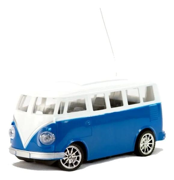 Imagem de Carrinho  Kombi De Controle  Remoto Total  4 Funçôes Acende Farol (Azul)