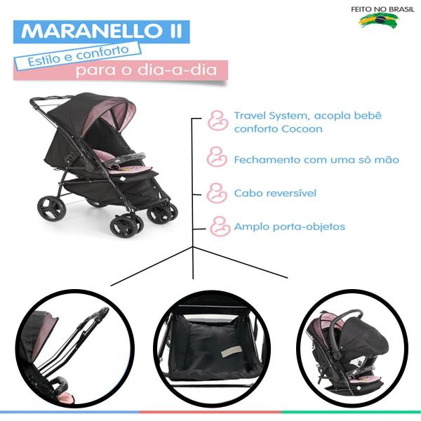 Imagem de Carrinho Maranello Ii Preto Rosa Ptr 1381Ptr