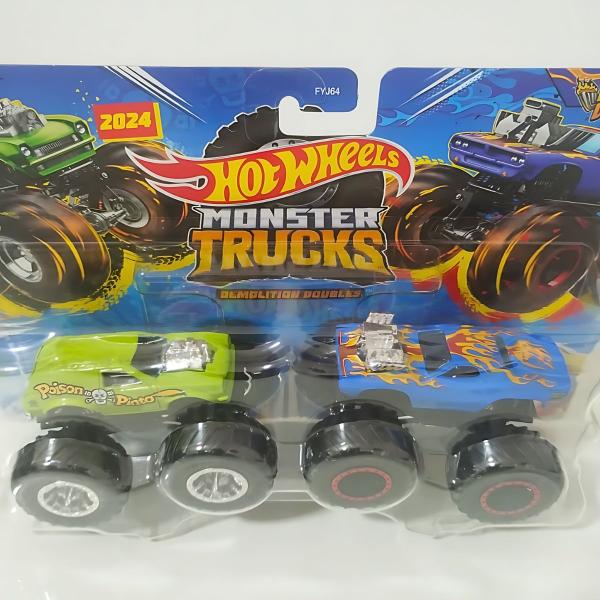 Imagem de Carrinho Mattel Monster Trucks Hot Wheels Fyj64 Pack Com 2un 