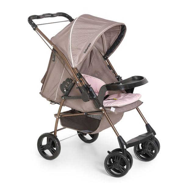 Imagem de Carrinho Milano Rev II Cappuccino Rosa e Bebê Conforto