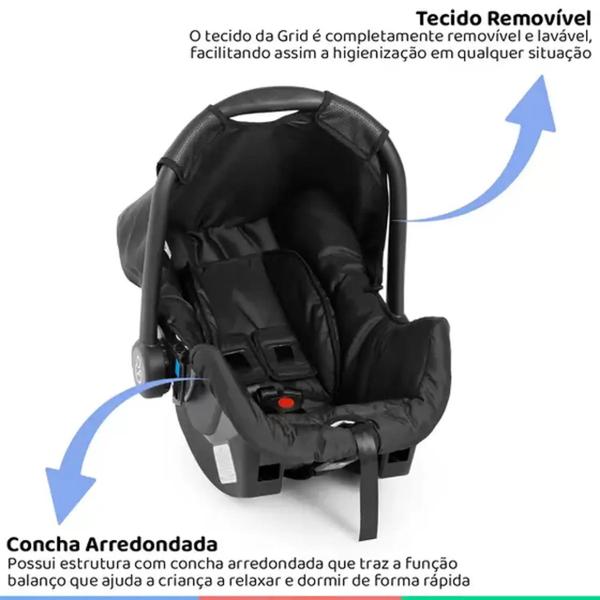 Imagem de Carrinho milano reversivel ii + bebe conforto preto cobre - galzerano