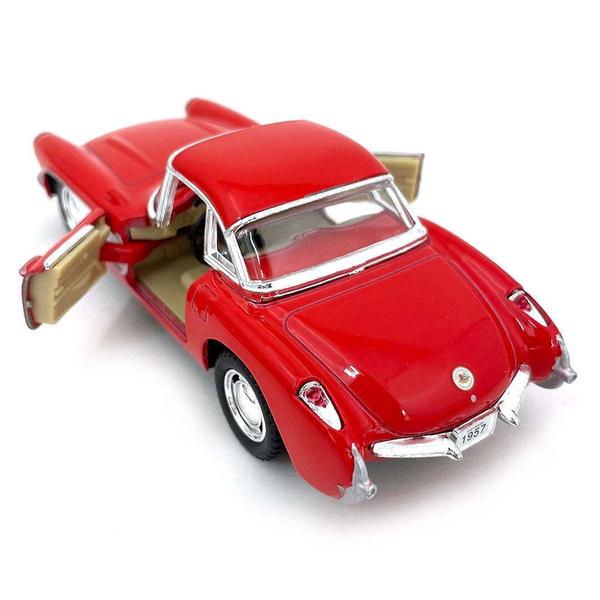 Imagem de Carrinho Miniatura Chevrolet Corvette 1957 Escala 1:34 (Vermelho)