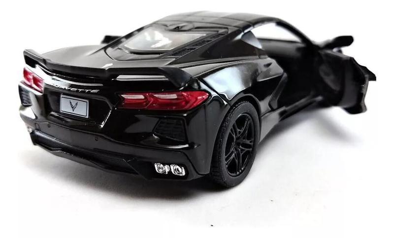 Imagem de Carrinho Miniatura Chevrolet Corvette 2021 Escala 1/36 Kinsmart (Preto)