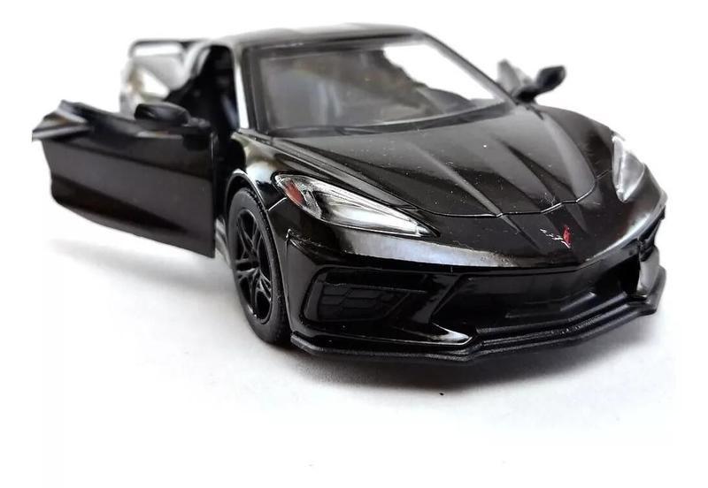 Imagem de Carrinho Miniatura Chevrolet Corvette 2021 Escala 1/36 Kinsmart (Preto)