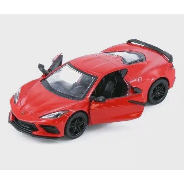 Imagem de Carrinho Miniatura Chevrolet Corvette 2021 Escala 1/36 Kinsmart (Vermelho)