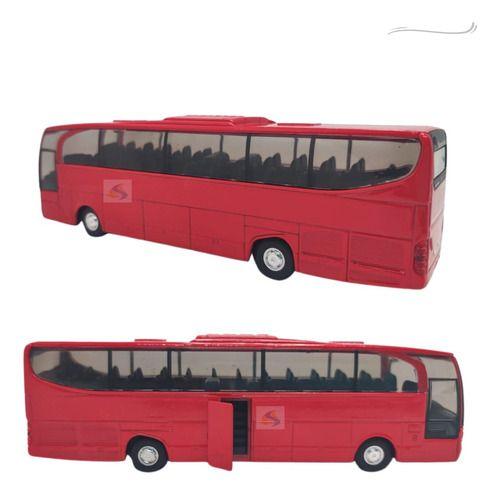 Imagem de Carrinho Miniatura Ônibus De Metal Abre Porta Fricção