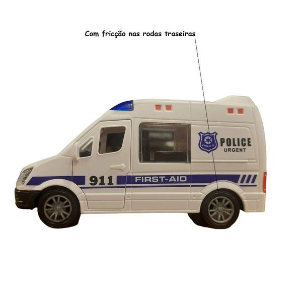 Imagem de Carrinho Miniatura Polícia Com Fricção 985 - Shiny Toys