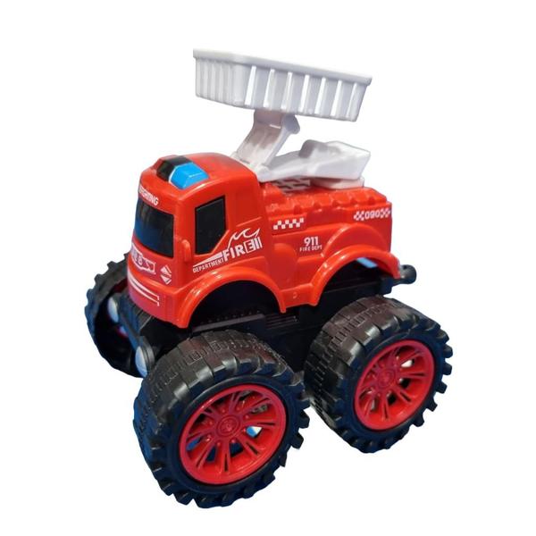 Imagem de Carrinho Monster Bombeiros Fricção Sort - ToyKing TKAB5567