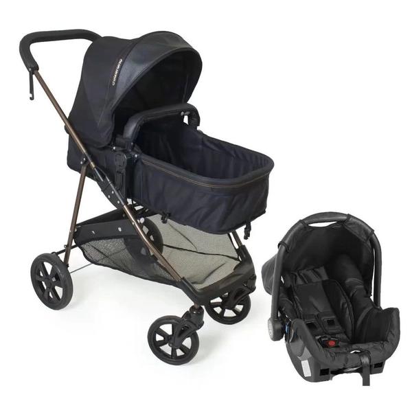 Imagem de Carrinho Napoli Travel System Preto Cobre -Galzerano