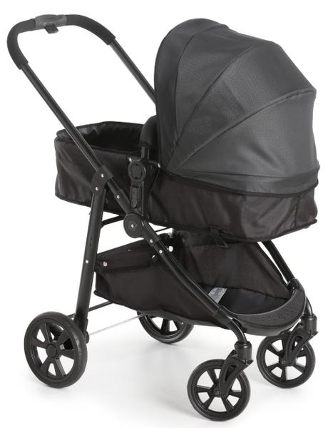 Imagem de Carrinho Olympus New black com bebe conforto Grid BL  e Base Galzerano 