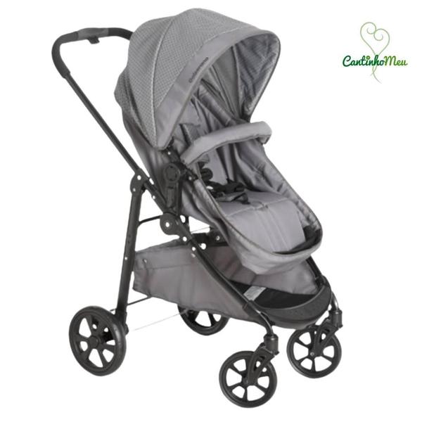 Imagem de Carrinho olympus new gray (cinza) + bebe conforto + base - galzerano