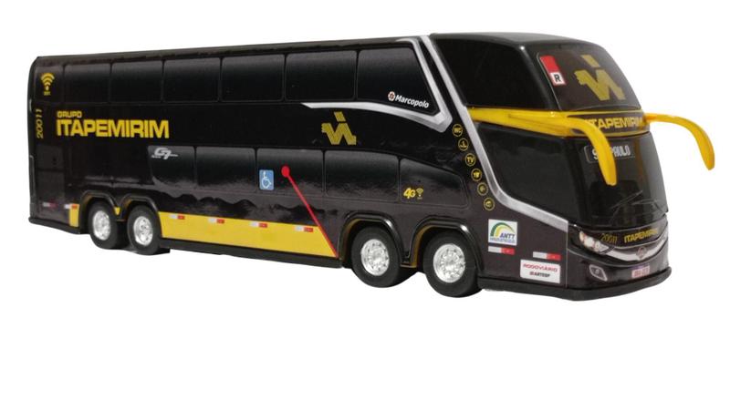 Imagem de Carrinho Ônibus Miniatura Nono Itapemirim 2 Andares