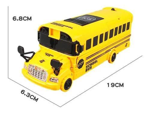 Imagem de Carrinho Onibus Transformes Som Luz Bus Brinquedo Bate Volta