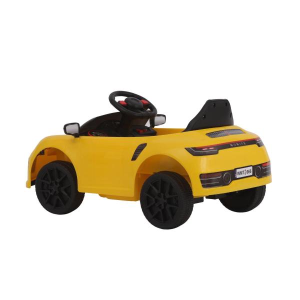 Imagem de Carrinho p/ Criança Mini 12v Amarelo Controle 2em1 Pedal Led