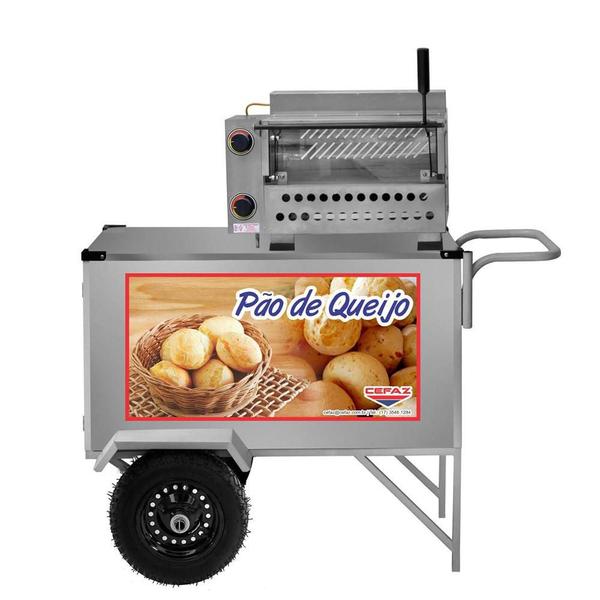 Imagem de Carrinho Pão de Queijo Cefaz Inox com Forno L39P-T