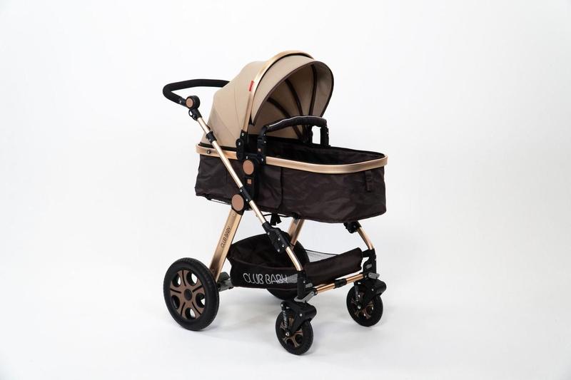 Imagem de Carrinho Para Bebê Importado/Premium Marrom  Club Baby / Envio Imediato