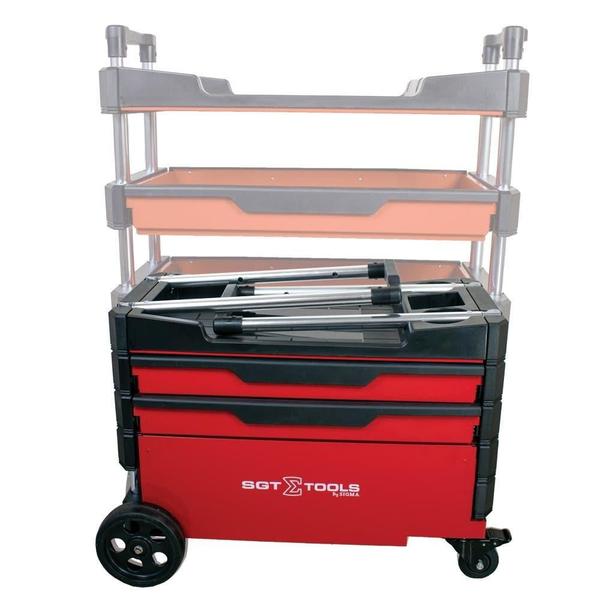 Carrinho para Ferramentas Vermelho Trolley 1205100610 SIGMA Imagem de Carrinho para Ferramentas Vermelho Trolley 1205100610 SIGMA