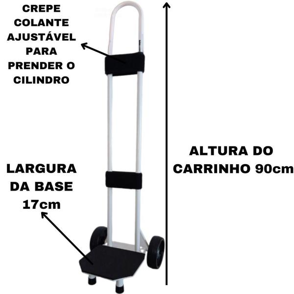 Imagem de Carrinho Para Transporte De Cilindro Oxigênio Hospitalar