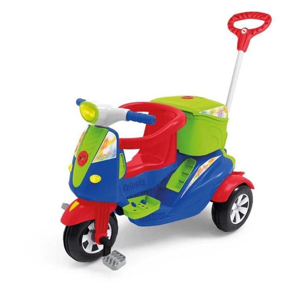 Imagem de Carrinho Passeio e Pedal Calesita Moto Uno Ref.1035 - Azul