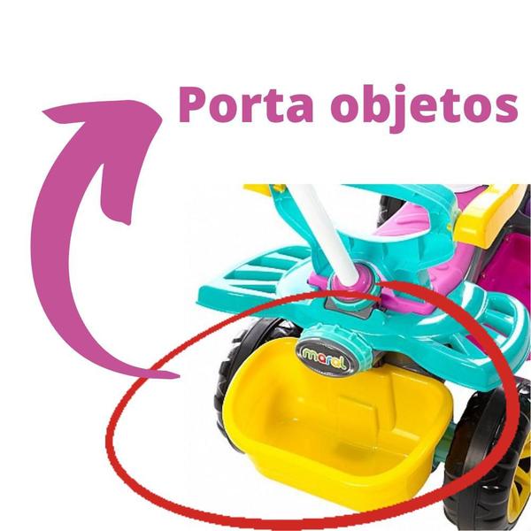 Imagem de Carrinho Passeio Infantil Quadriciclo Unicornio Pedal Haste