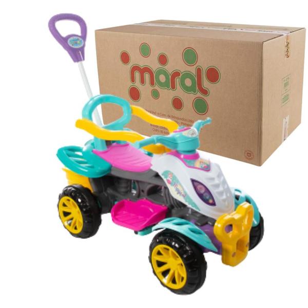 Imagem de Carrinho Passeio Infantil Quadriciclo Unicornio Pedal Haste