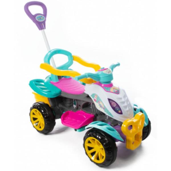 Imagem de Carrinho Passeio Infantil Quadriciclo Unicornio Pedal Haste