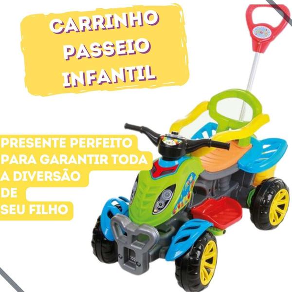 Imagem de Carrinho Passeio Menina menino infantil Quadriciclo De Empurrar Presente