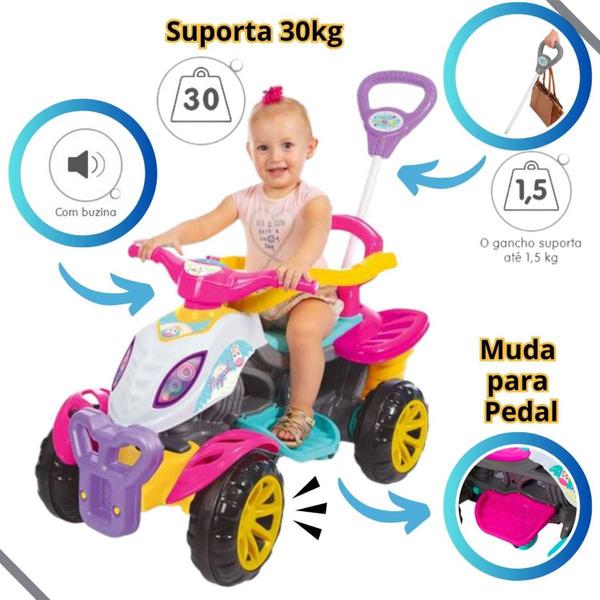 Imagem de Carrinho Passeio Menina menino infantil Quadriciclo De Empurrar Presente