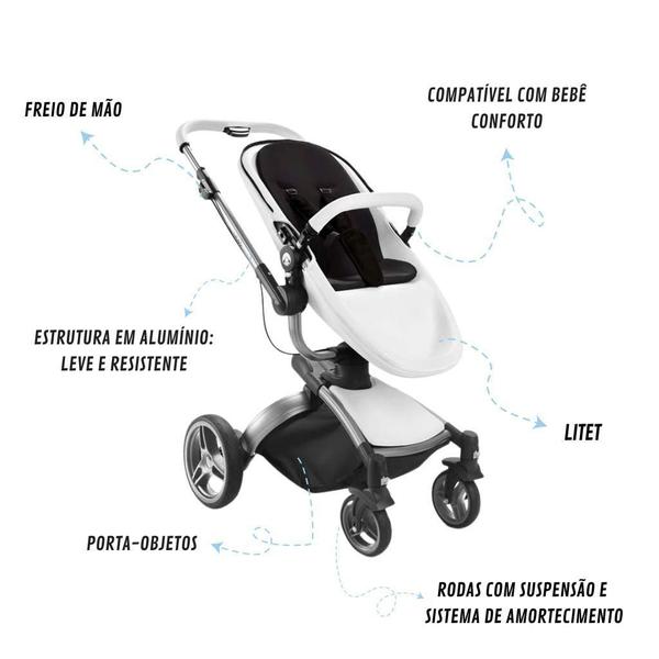 Imagem de Carrinho Passeio Moisés Candy c/ Bebê Conforto e Base Isofix