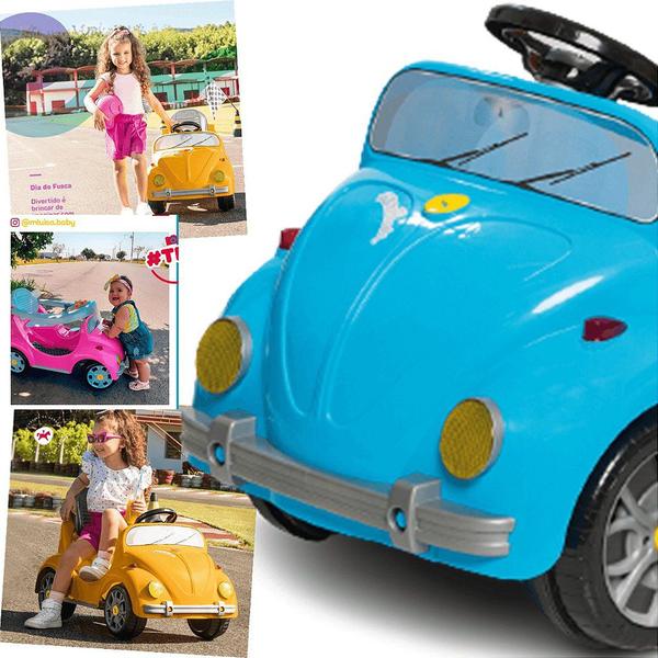 Imagem de Carrinho Passeio Pedal Calesita 1300 Fouks Fusca 2 em 1 Azul