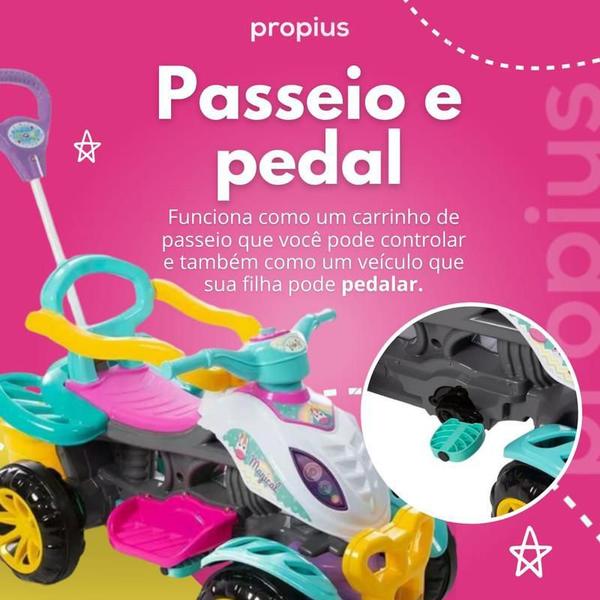 Imagem de Carrinho Passeio Quadriciclo Infantil Menina Veículo