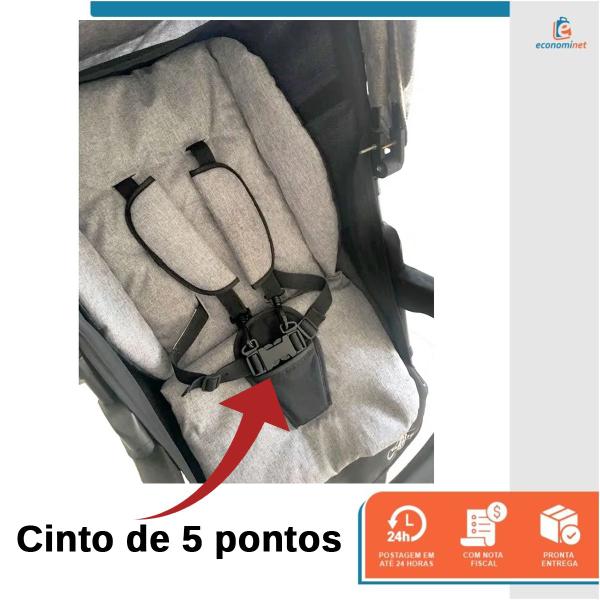 Imagem de Carrinho Passeio Urban com sistema de fechamento ultra fácil assento e caporta retrátil cinto de 5 pontos bandeja frontal trava de segurança