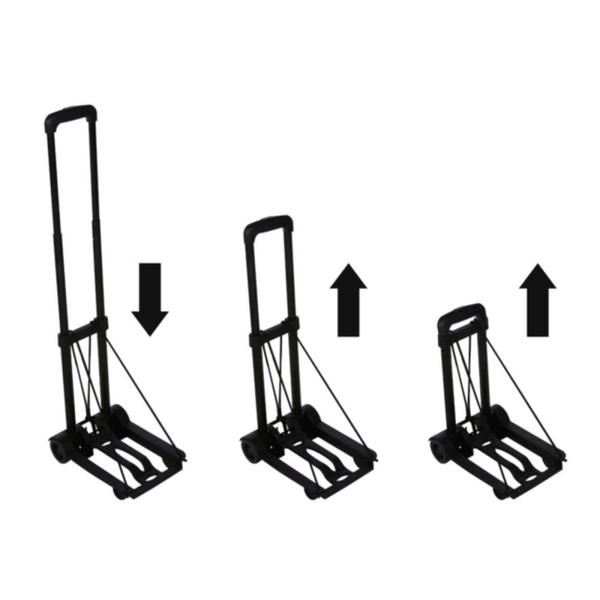 Imagem de Carrinho Plataforma de Mão Dobrável Alumínio 2 Rodas para Carga 40 Kg Com Corda