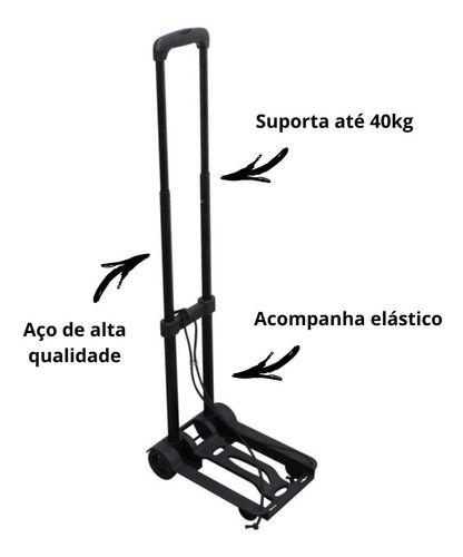 Imagem de Carrinho Plataforma de Mao Dobravel com 2 Rodas para Carga Ate 40Kg GlobalMix - GT081