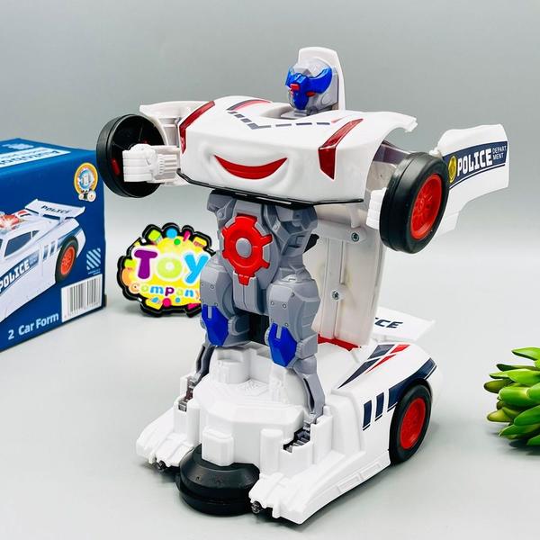 Carrinho Polícia 2 em 1 Autobots Bate E Volta C/ Luz E Som - Toy King Imagem de Carrinho Polícia 2 em 1 Autobots Bate E Volta C/ Luz E Som