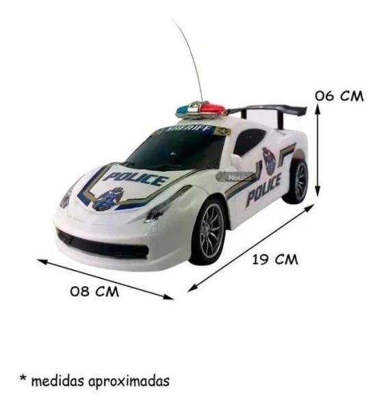 Imagem de Carrinho Polícia Controle Remoto Total Acende Farol.