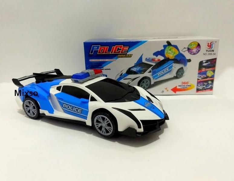 Carrinho Policia Emite Luz e Som Gira 360 Graus - DM TOYS Imagem de Carrinho Policia Emite Luz e Som Gira 360 Graus