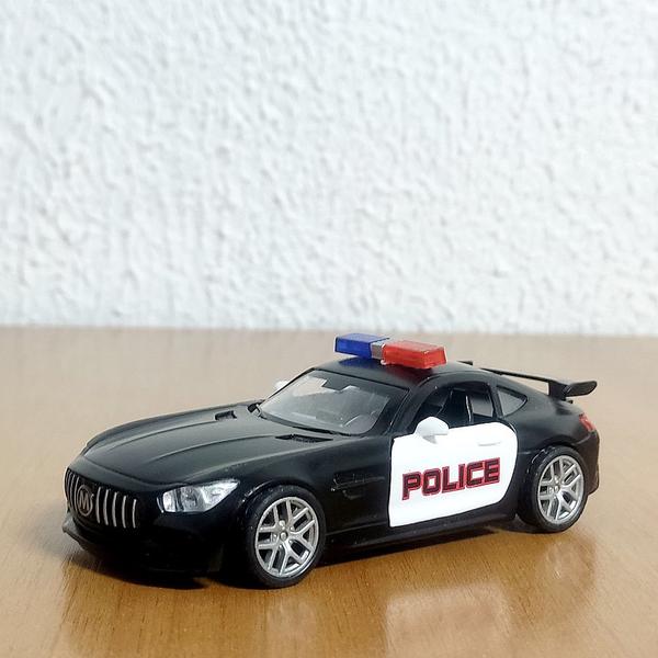 Imagem de Carrinho Polícia Metal Fricção Mercedes Abrem Portas  1 Unidade