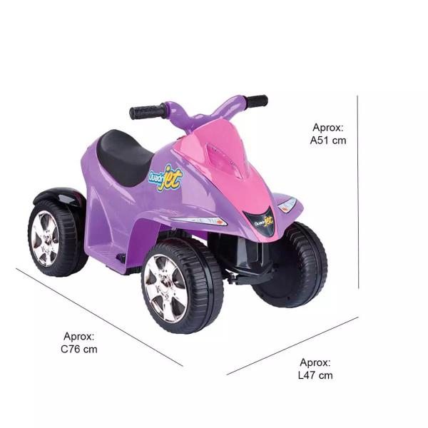 Imagem de Carrinho Quadriciclo Quadrijet Baby Elétrico Lilás 6v Homeplay