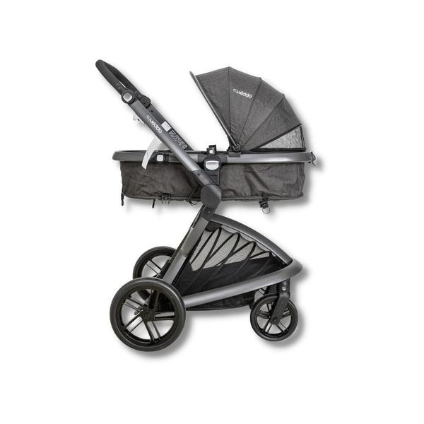 Imagem de Carrinho quantum melange + bebe conforto casulo click preto (415q) + base isofix - kiddo