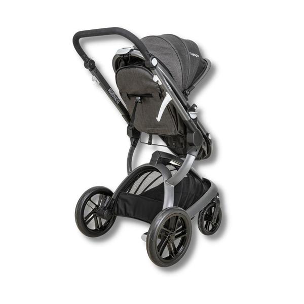 Imagem de Carrinho quantum melange + bebe conforto casulo click preto (415q) + base isofix - kiddo