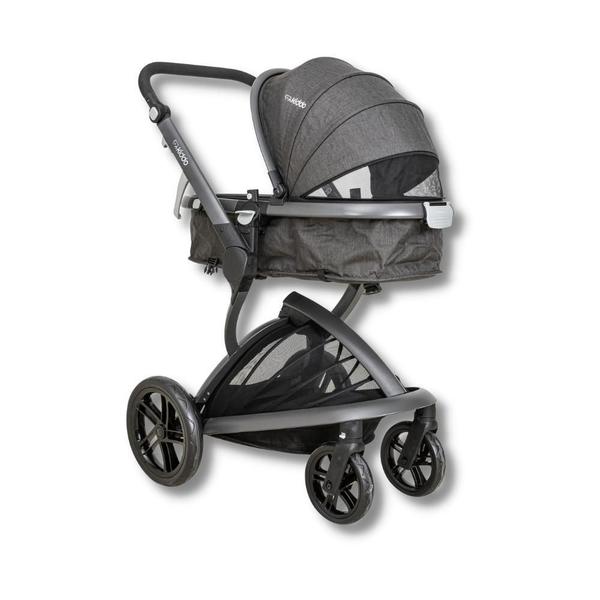 Imagem de Carrinho quantum melange + bebe conforto casulo click preto (415q) + base - kiddo