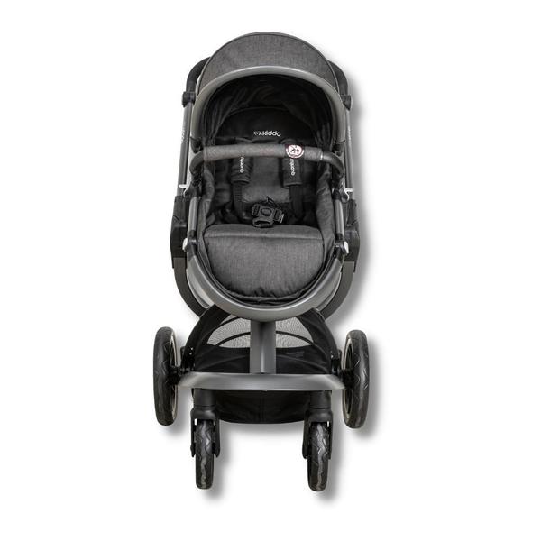 Imagem de Carrinho quantum melange + bebe conforto casulo click preto (415q) + base - kiddo