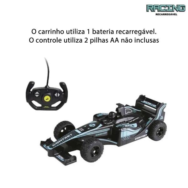 Imagem de Carrinho Racing Controle Remoto Sem Fio Formula 1 Azul